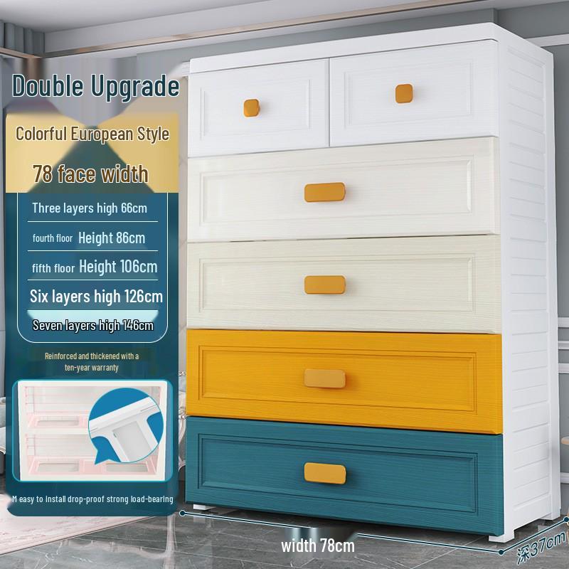 Multi-Layer Drawer Storage Cabinet for Clothes and Toys