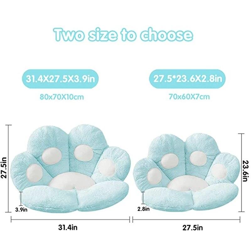 Armchair Seat Cat Paw Cushion for Office Dining Chair Desk Seat Backrest Pillow Office Seats Massage Cat Plush Cartoons Cushion