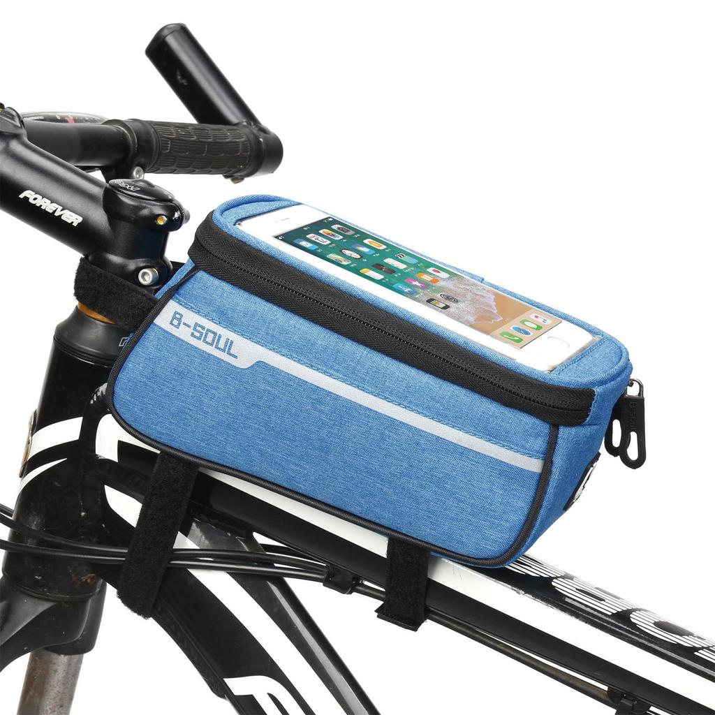 Mountain Bike Top Tube Frame Bag with Touch Screen Phone Holder