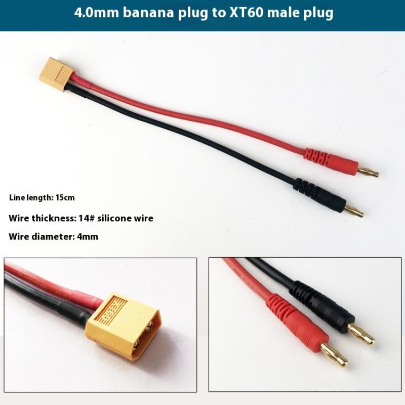 1 Piece Silicone Wire 14AWG For Lipo Battery 15/30cm XT30 XT60 XT90 T Plug Charge Lead To 4.0mm Banana Plugs Charge Cable