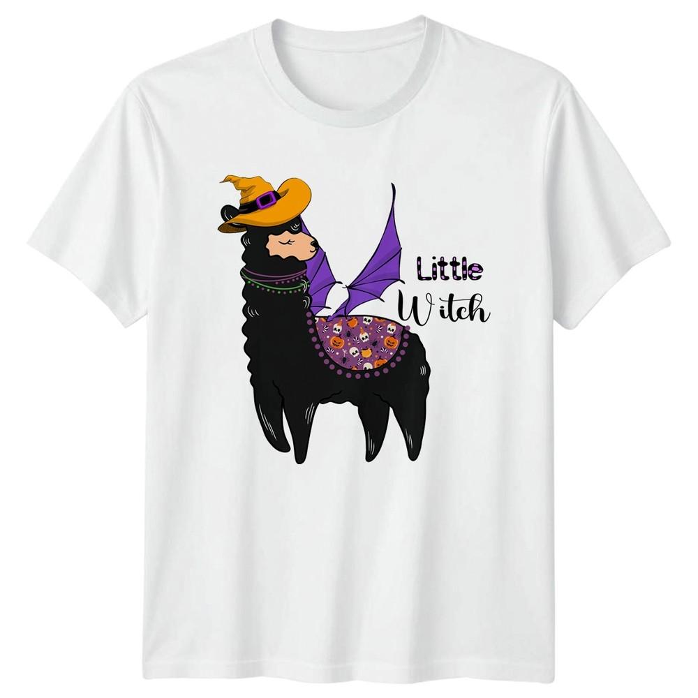 Little Witch Unisexs TShirt Cute Llama Skeleton Halloween Gift For Her S