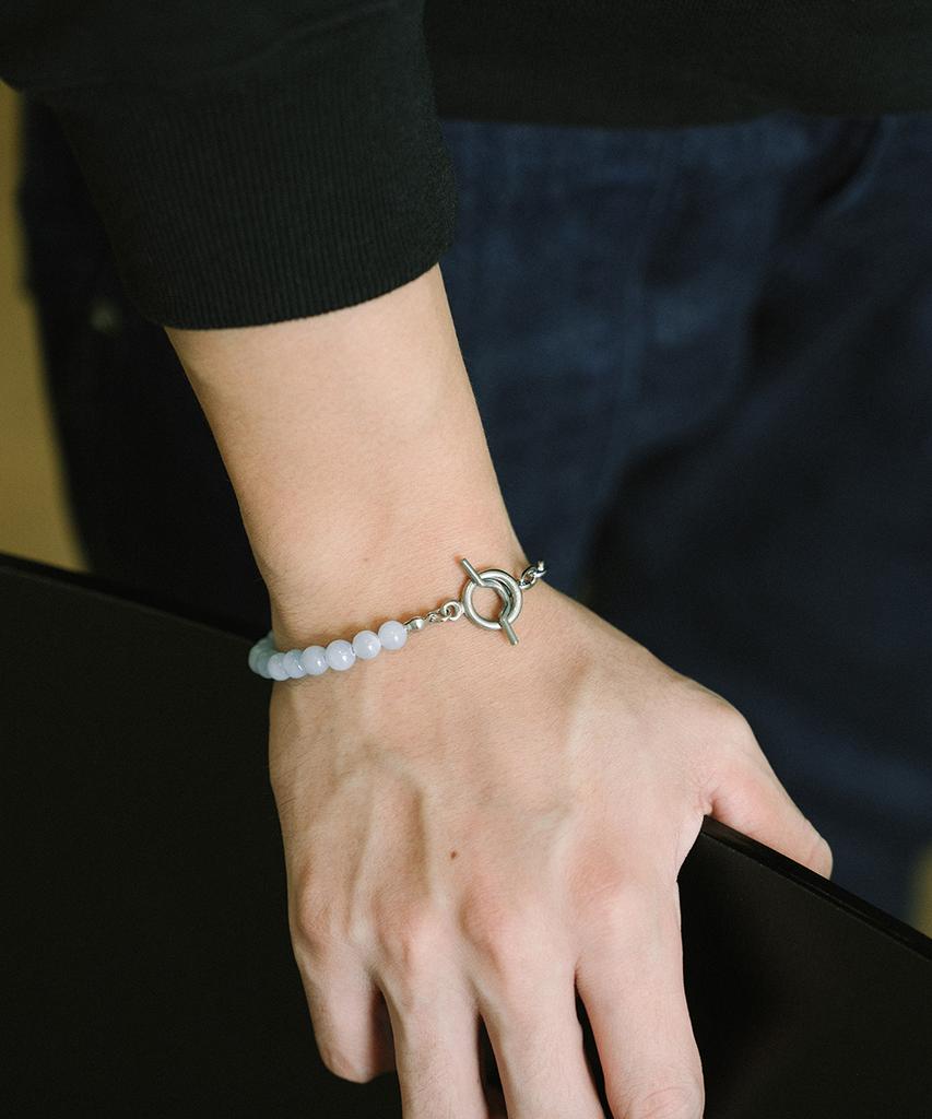 Bicycletrophy Bt Gemstone Bracelet 11 (2 Types / 6Mm Chaewunok Aqua)