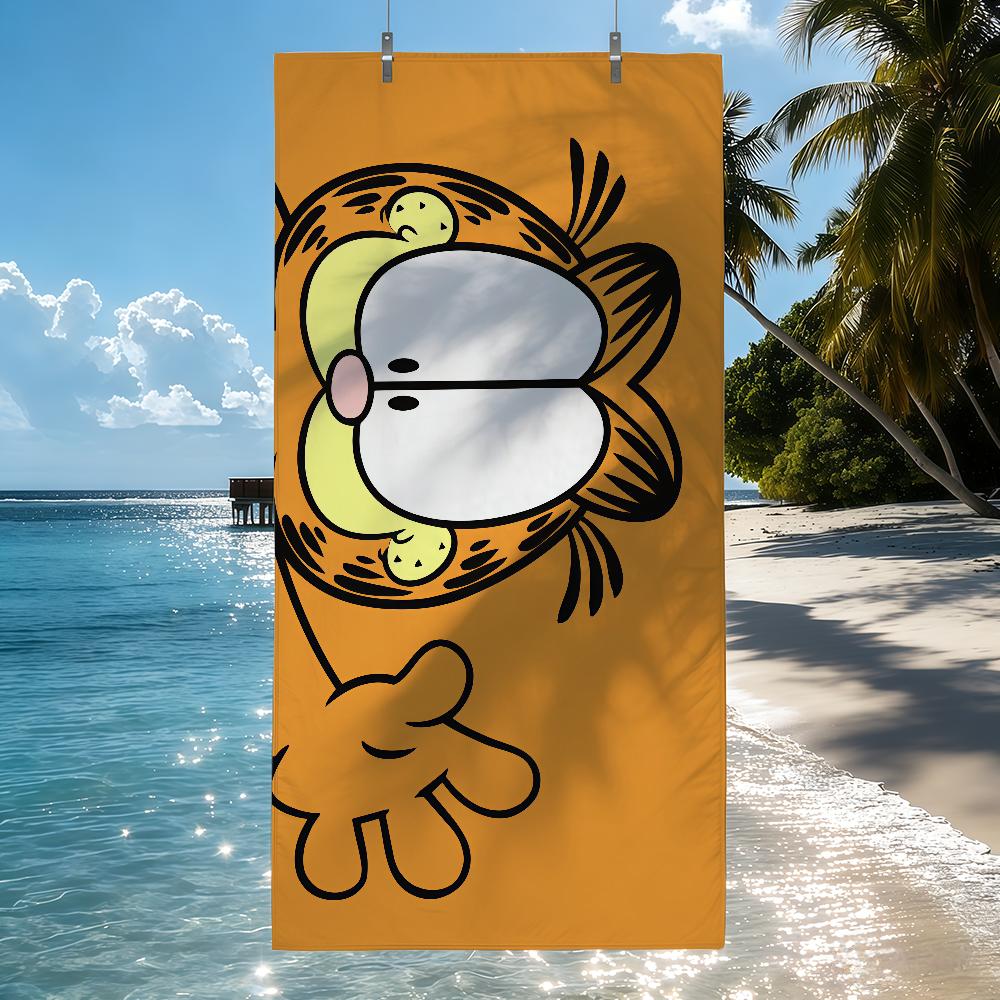 Cartoon G-Garfield Towel Quick Drying Beach Towels Are Suitable For Swimming Pools Camping Yoga And The Gym