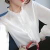 Long Sleeve Shirt For Women With Panneling And Stand Collar For Spring Wear
