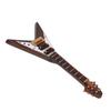 Wooden Miniature Electric Guitar Model with Stand and Case Coffee Mini Musical Instrument Model Decoration 10cm