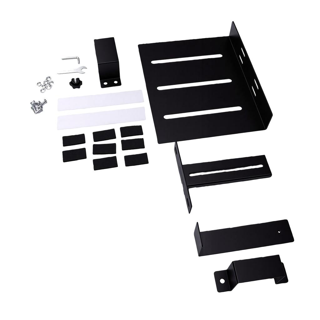 Under Desk PC Mount No Drill Installation Adjustable PC Holder 20kg Load Capacity for Home Office