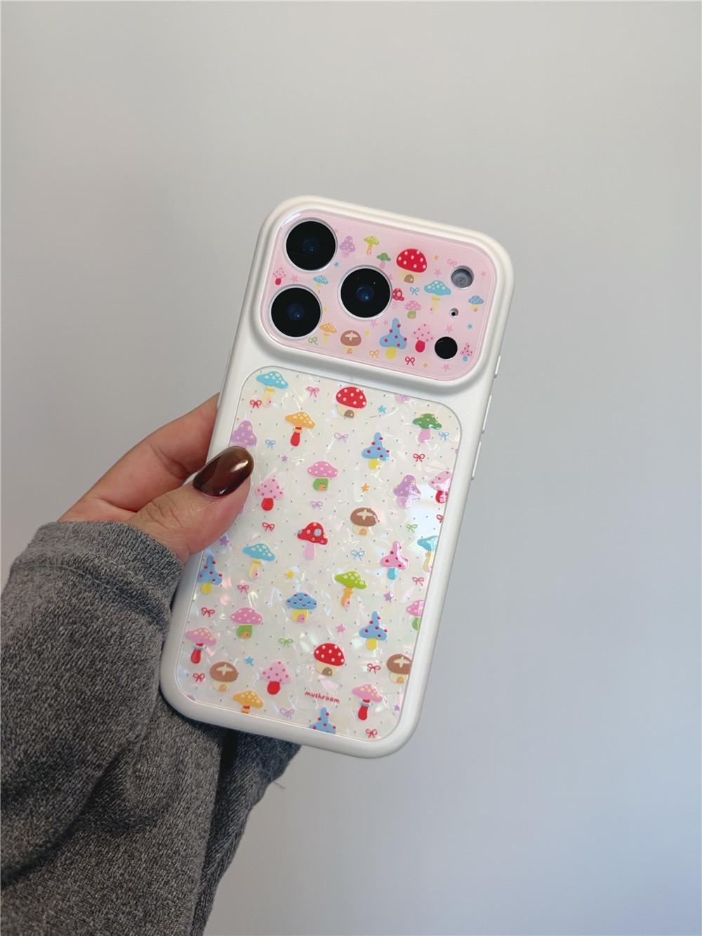 

Colorful Mushroom Phone Case & Bracelet for iPhone 17Pro/16ProMax/15Pro/14 Female iPhone 15 Pro Max