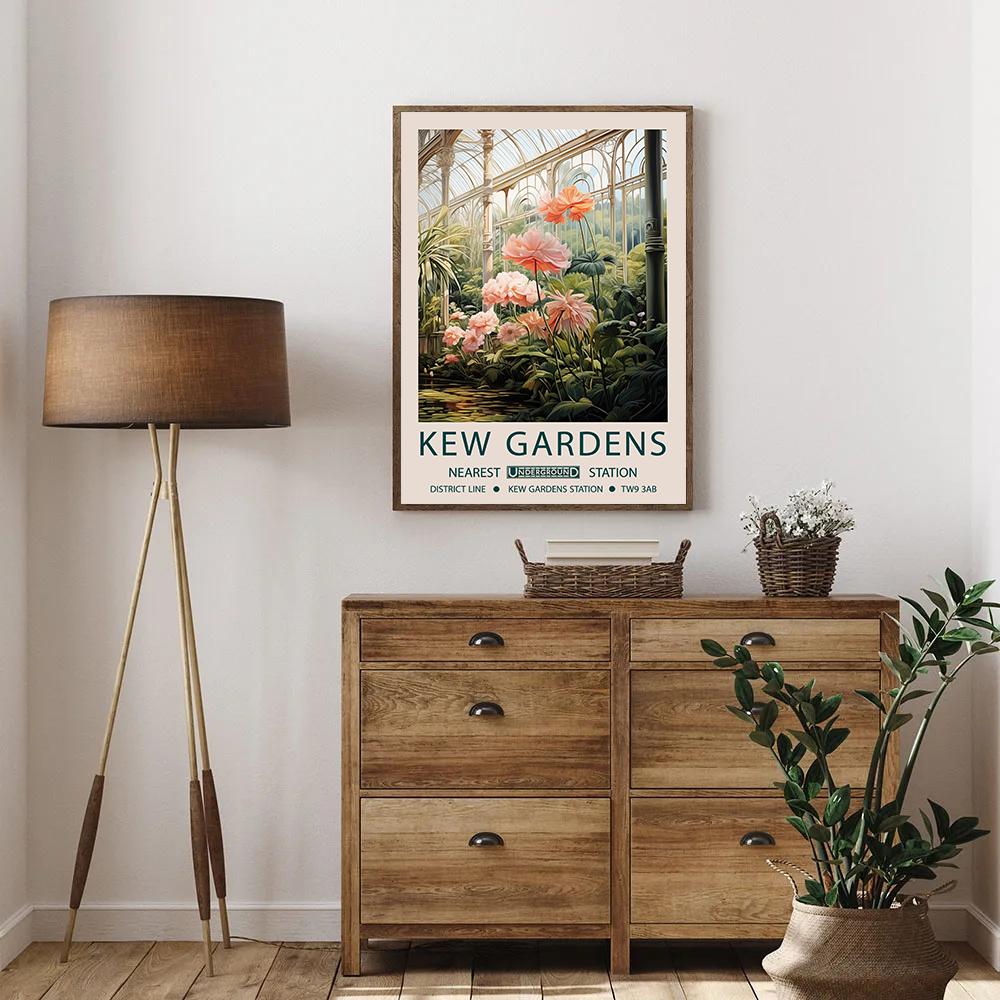 William Morris Klassisches Kunstwerk Kew Gardens London Floral Natur Landschaft Poster Leinwandmalerei Wandbilder Heimdekor