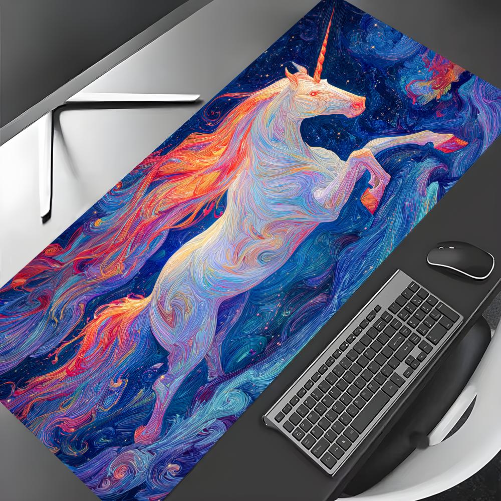 Ukiyoe Starry Sky Unicorn Mouse Pad Large Computer Office Game Table Mats Rubber Antislip Xxl Mouse Mat Hdp Long Desk Pads