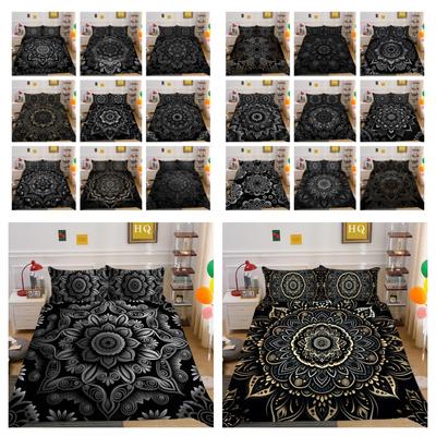 3D Schöner Mandala-Druck Bettwäsche-Set Bezug King Size Mikrofaser Mädchen Bettbezug Anzug Heimtextilien