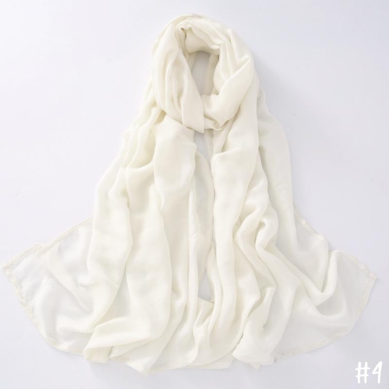 32Colors Modal Polyester Hijab Scarf Two Line Stitching Muslim Long Scarves Light Weight Soft Turban Shawl Solid Scarves