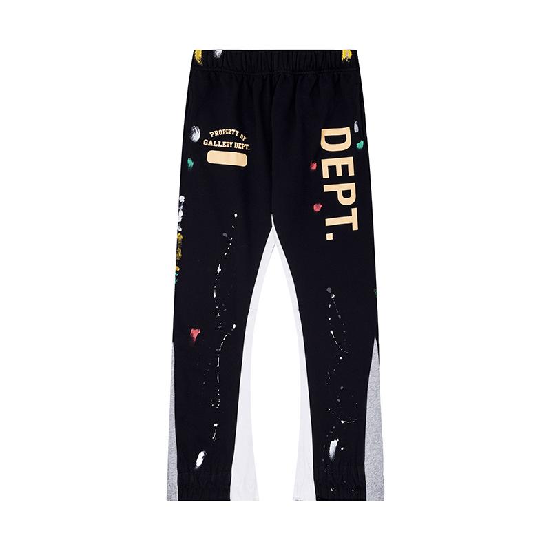 GALLERY DEPT Men's Classic Hand-Painted Splatter Graffiti Cotton Sweatpants