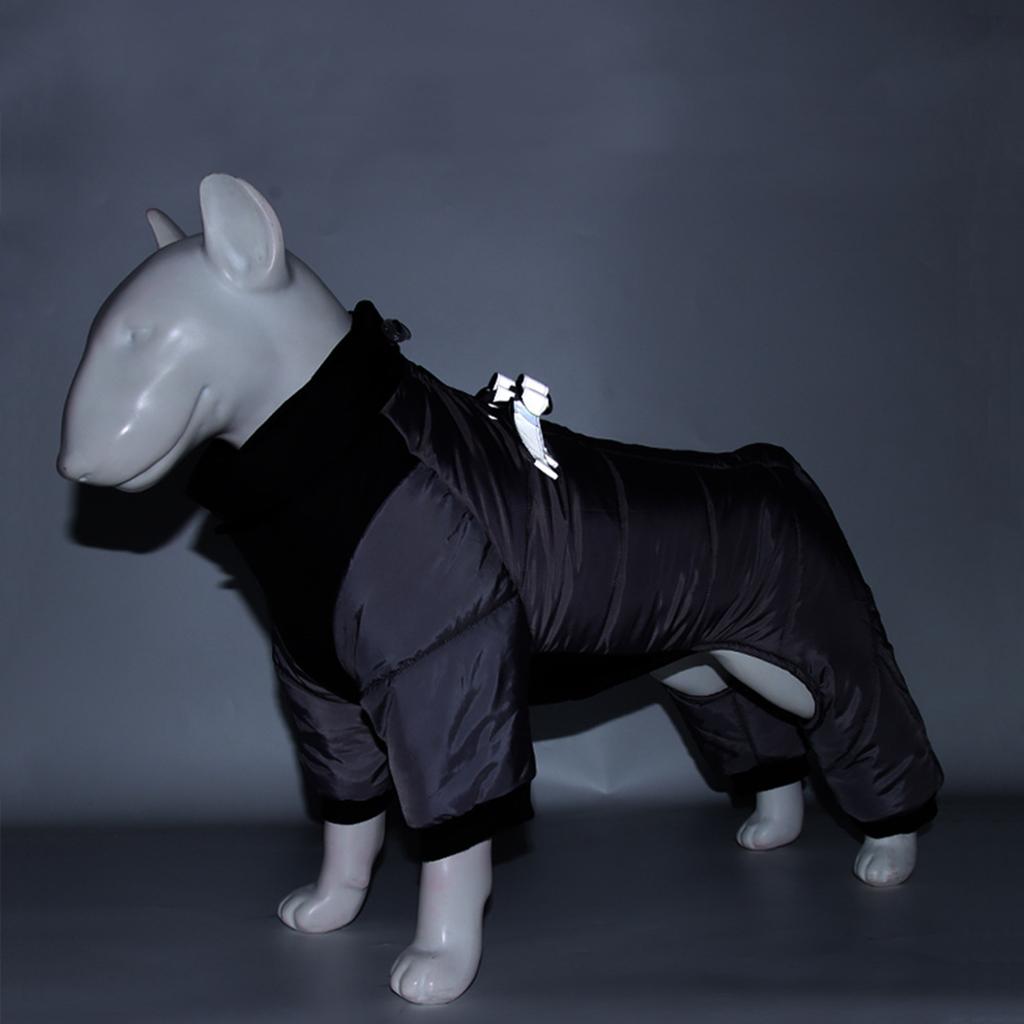 Dog Coat Winter Clothes Turtleneck Jackets High Neck Reflective Apparel for Cold Weather for Small Medium Breed Dog