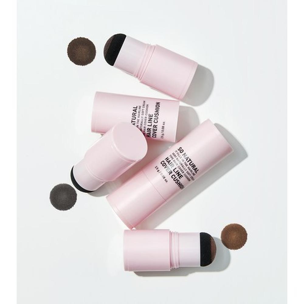 So Natural Hair Line Cover Cushion Natural Black 2.5g, Korean