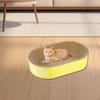 Cat Scratcher Board Scratching Oval Bed Lounge Sturdy Modern Multipurpose
