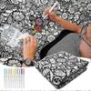 DIY Coloring Blanket with 24 Colors Fabric Markers - 39*25*4cm Fuzzy Throw Blanket for Creative Customization & Stress Relief, Christmas Gift 2025