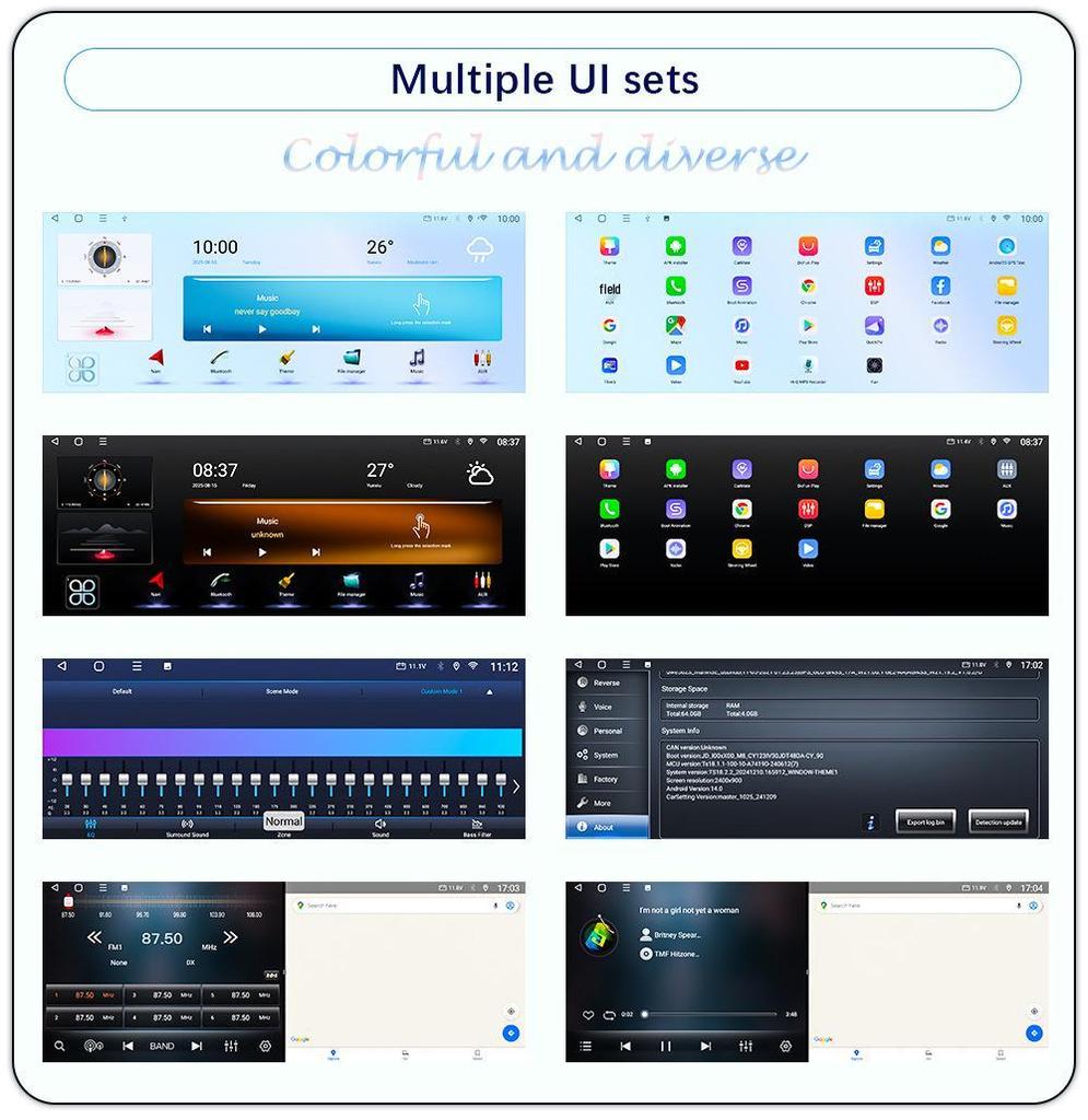 Compatible with Infiniti QX50 18-24 Model: 12.3-inch Android Central Control Screen and DVD Navigation System.