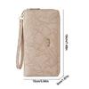 New Double Zipper Long Womens Wallet Large Capacity Multifunctional Clutch Bag Embossed Card Holder Purses Card Holder