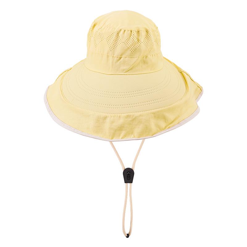 Unisex Wide Brim Sun Protection Bucket Hat - Breathable Summer Outdoor Hat