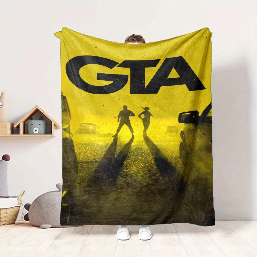 Gta Night Flannel Blanket Throw Blanket Soft Warm Sofa Bed Camping Home Decor Unique Christmas Gift C9211702