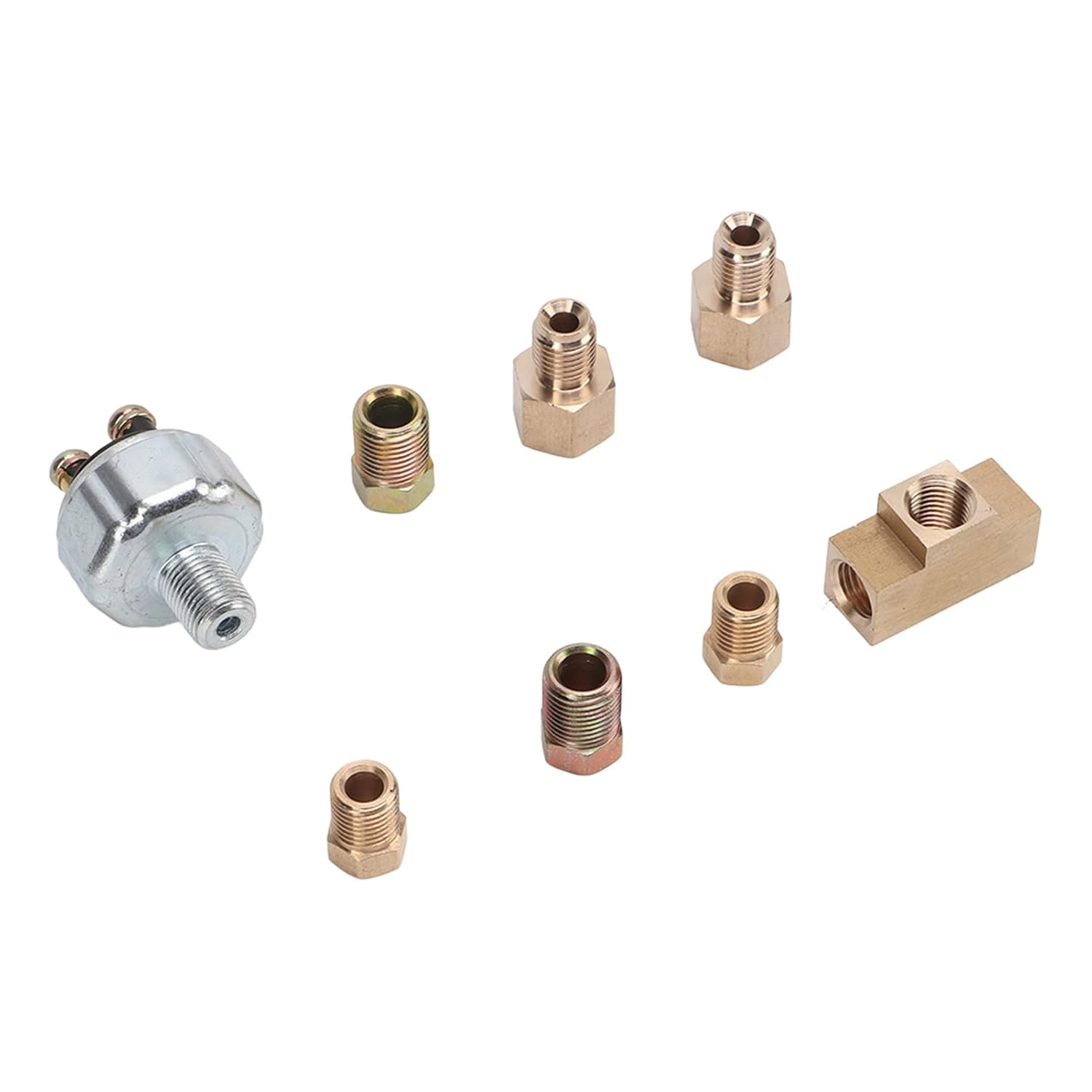 

Acouto Hydraulic Brake Light Switch Kit in Line Replacement Fittings ABS Metal for Car Modification, 2-3/8in Tube Nut, 2-1/4in Tube Nut, 2-3/16-1/4in