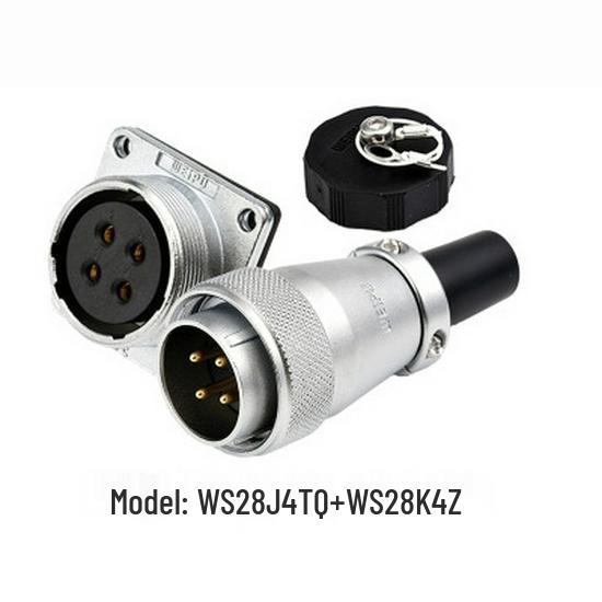Weipu WS28 23-Pin Aviation Plug Connector, Male-Female Threaded, 479-Hole, 10P12, 16-Pin, 20/26-Pin