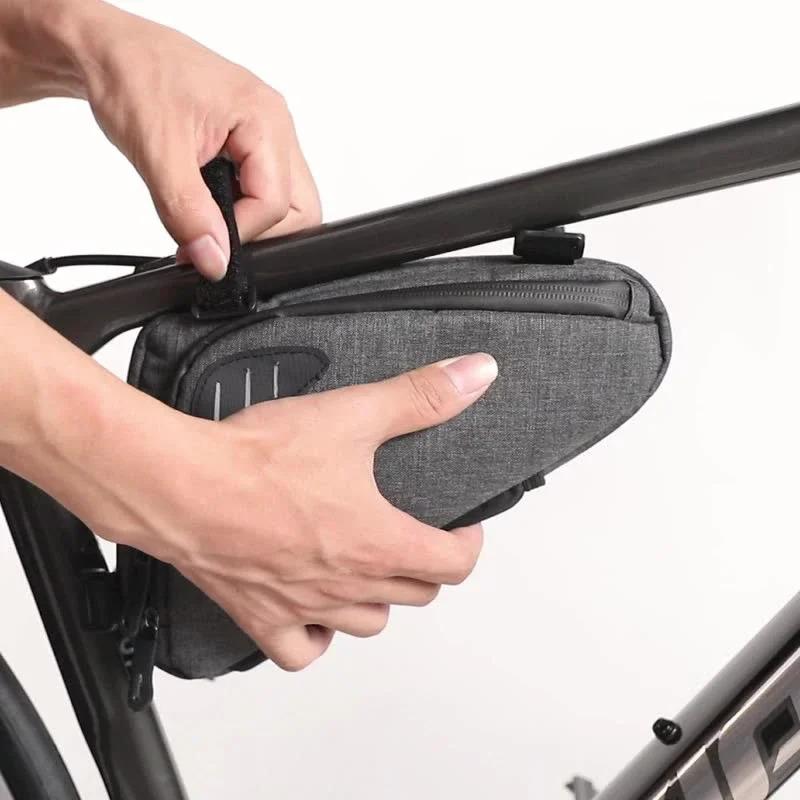 Waterproof Bicycle Triangle Bag MTB Mountain Bike Storage Bag Rainproof Front Tube Frame Pouch Reflection Cycling Tool Bag