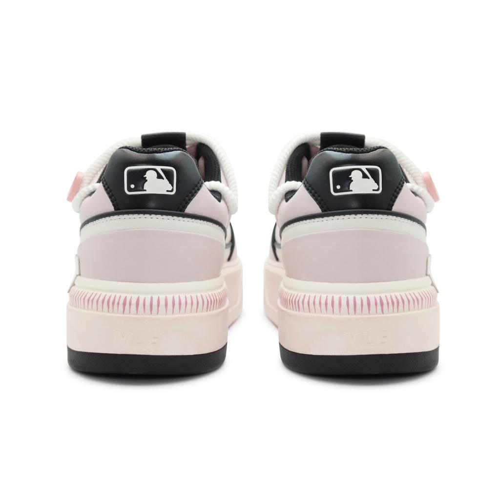 MLB Klobige Liner Rutschfest Abriebfest Niedrig geschnitten Skateboard-Schuhe Unisex Rosa Weiß 3ASXCA12N-50WHS(Team186-)