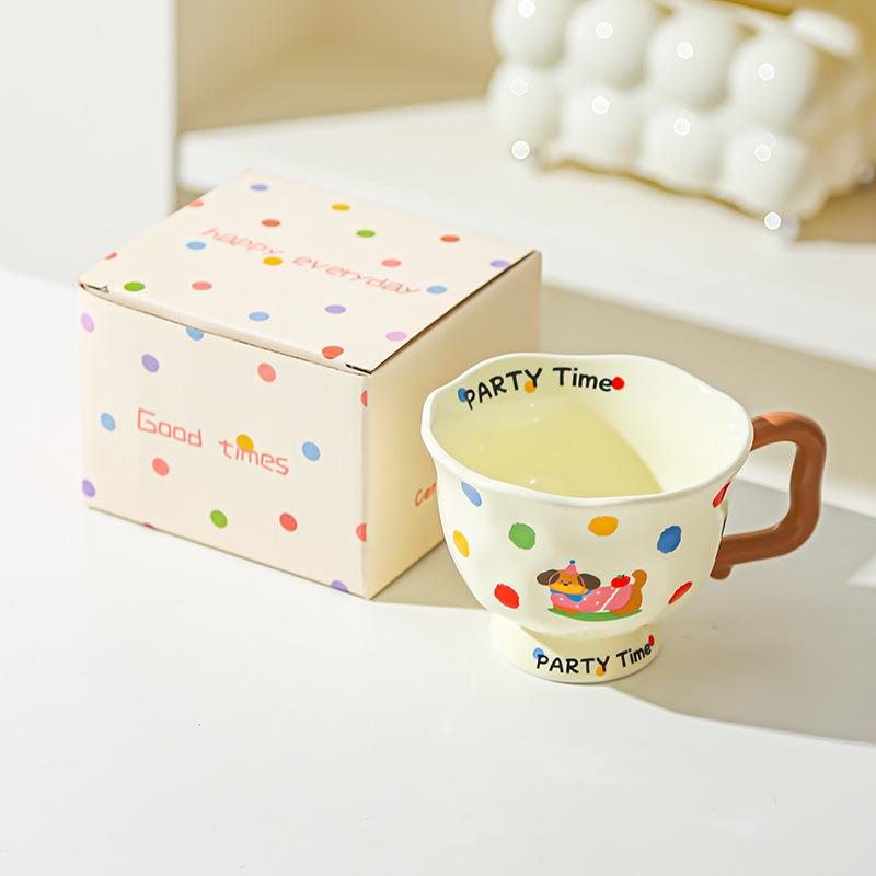 

Creative Fashion Ceramic Mug Office Gift Home Cup Coffee Cup Water Cup Breakfast Cup Happy Birthday 401-500ml