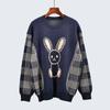Autumn and Winter Thick Cartoon Jacquard Round Neck Long Sleeves Knitting Sweater Pullover Multicolor Loose and Lazy Style Slimming Women's Wear