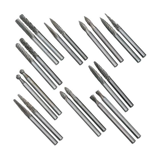 

Yousheng 20Pcs 3mm Shank Tungsten Steel Grinding Head Carbide Rotary Rasp Drill Tools Kit