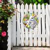 20x20cm Easter Door Sign Acrylic Bunny Family Round Ornament for Front Door Hangable Spring Wall Art Decoration Home pendant
