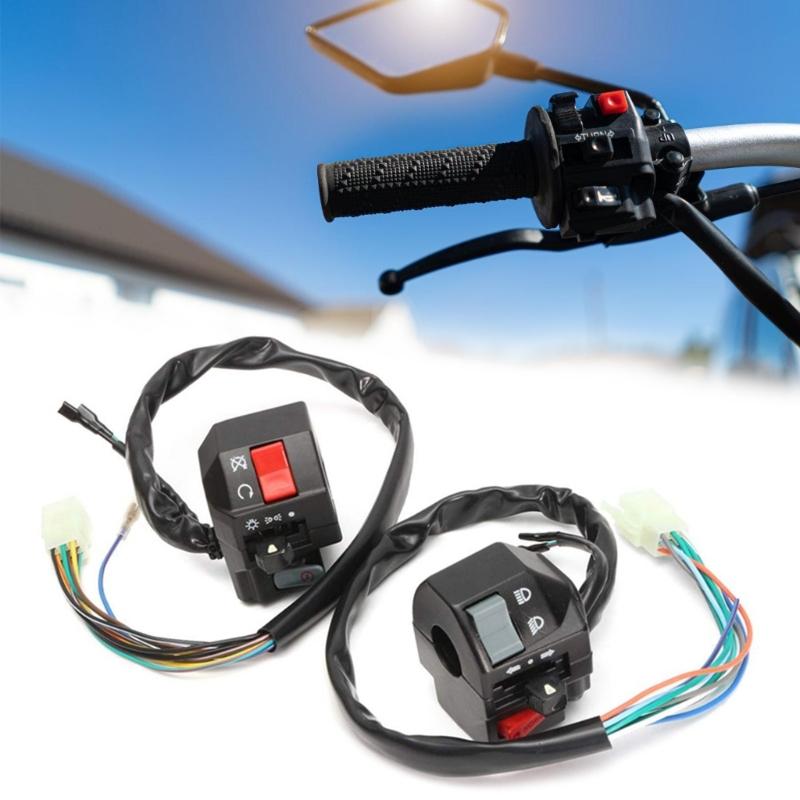 Motorcycle Switches 7/8" Handlebar Mount Start Stop Off On Off Button Side Switches 12V For ATV Motorcycle