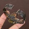 Natural Chrysoprase Gemstone Handmade Copper Wire Wrap Bangle Adjustable L5n72