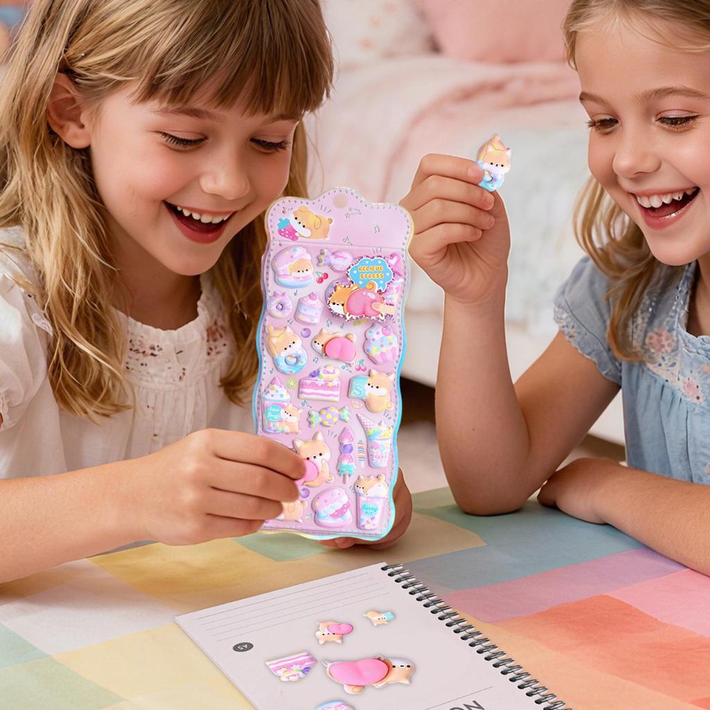 3D Stickers For Kids Cartoon 3D Bubble Foam Stickers Bubble Foam Decals For Children Bedroom Living Room Classroom School Craft