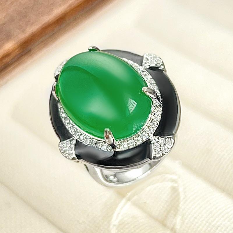 Jewelry Europe Simulation Corundum Chalcedony Creative Set Main 13 * 18