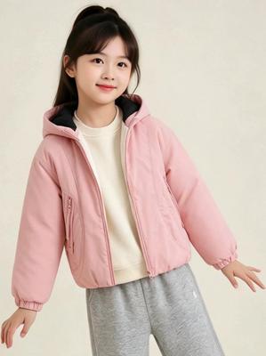 Girls' Korean Style Cotton Hoodie Jacket - Autumn/Winter 2026 Student Casual Wear