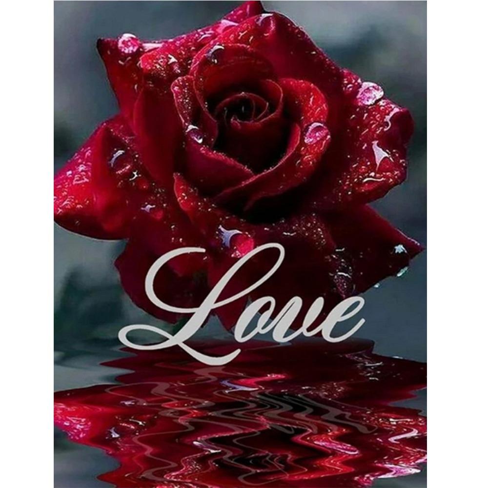 5D Diamond Painting, Peony Flower Sticker Diamond Cross Stitch Decorative Painting