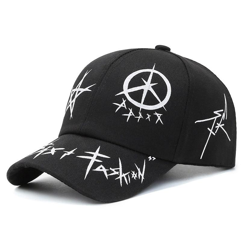 

Pointed Five Star Printed Cap Baseball Hat Stylish Sun Protection Gift Caps