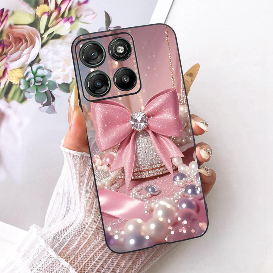 Flower Cartoon Fashion Design Phone Case For Motorola Moto G17 Power G15 Power MotoG17 Funda Soft Black Silicone Back Cover