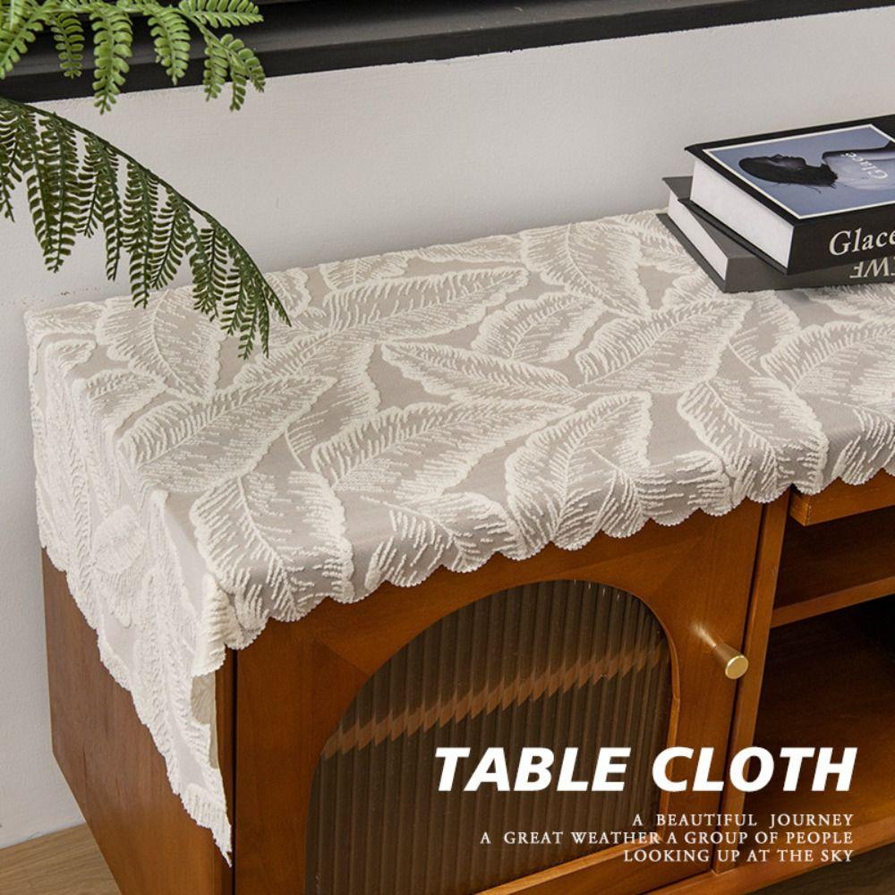 Dustproof Lace Tablecloth Openwork Design Square Tablecloth Retro Tea Table Cloth  Wedding Party