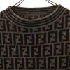 FENDI made in Italy Zucca Pattern Long sleeve sweater 40 Brown knit Women Used