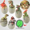 Large Soft Rubber Dinosaur Egg with Parasaurolophus, T-Rex, Triceratops, and Pterodactyl Models