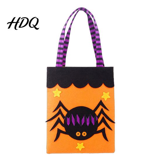 Non-woven Halloween Totes Candy Bag Cute Pumpkin Ghost Tote for Kids Spooky Festive Party Favor Cartoon Pattern Treat Bag Party Trick or Bags