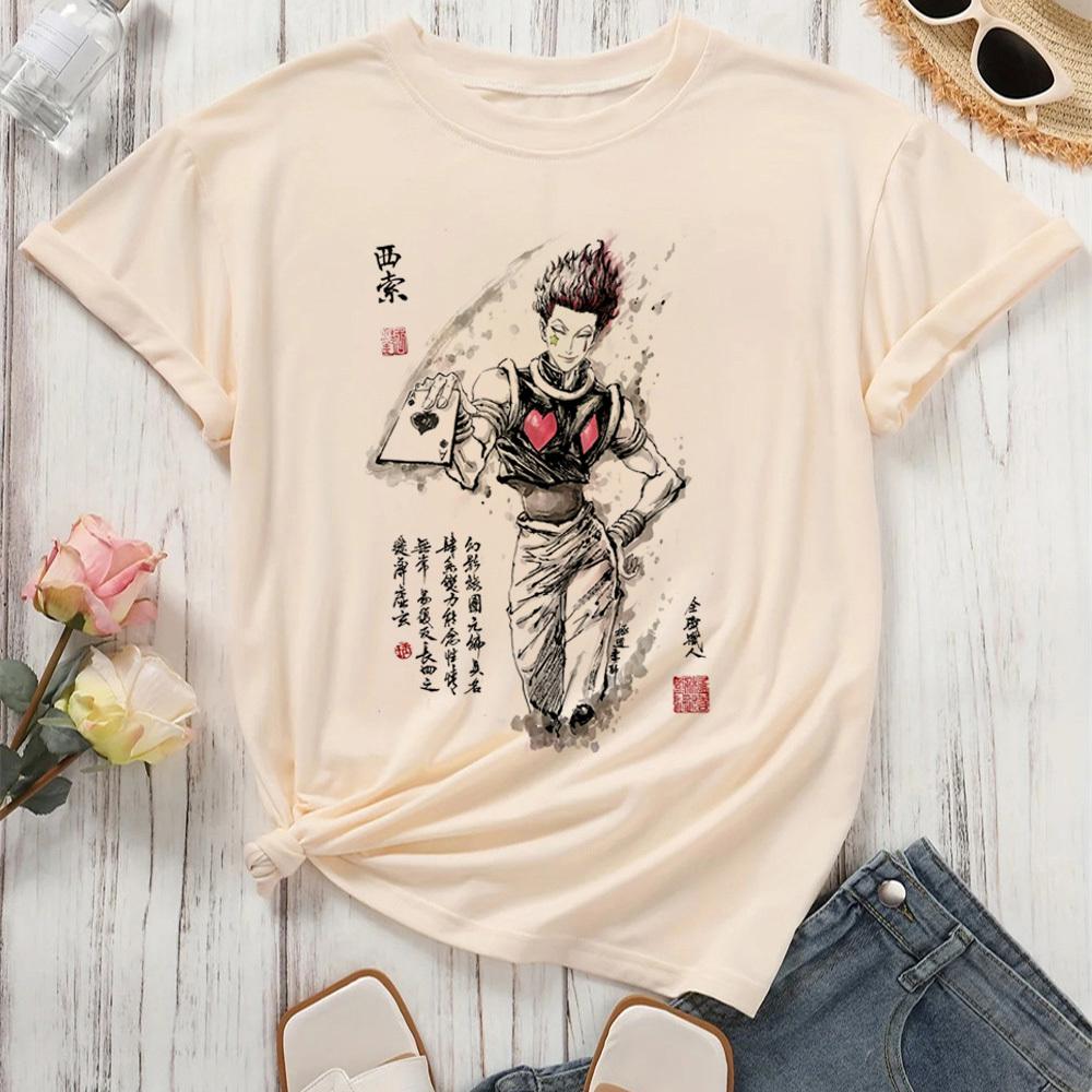 Hunter x Hunter Killua Zoldyck Hisoka Kurapika Gon t-shirt dam Gothic Universitet harajuku 2000-talet kawaii estetik Retro Grunge