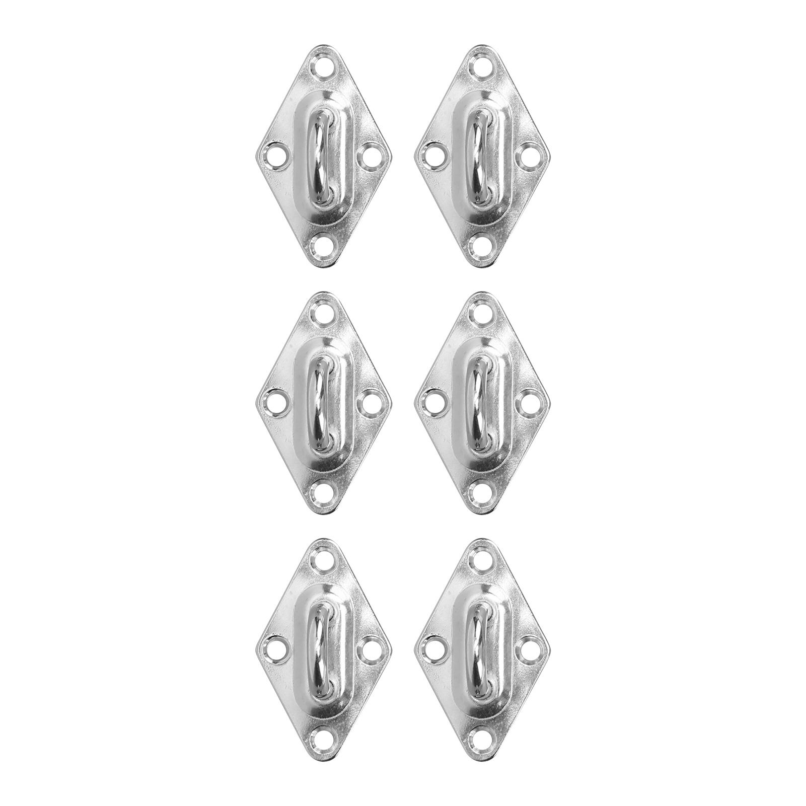 

6 шт. Ромбовидная проушина Настенный крюк Морская палубная фурнитура Нержавеющая сталь для солнцезащиты