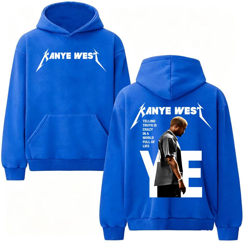 Hanorac Kanye West Spunând Adevărul Este Nebunie Într-o Lume Plină de Minciuni Hanorac Bărbați Femei Hanorace Supradimensionate Pulovere