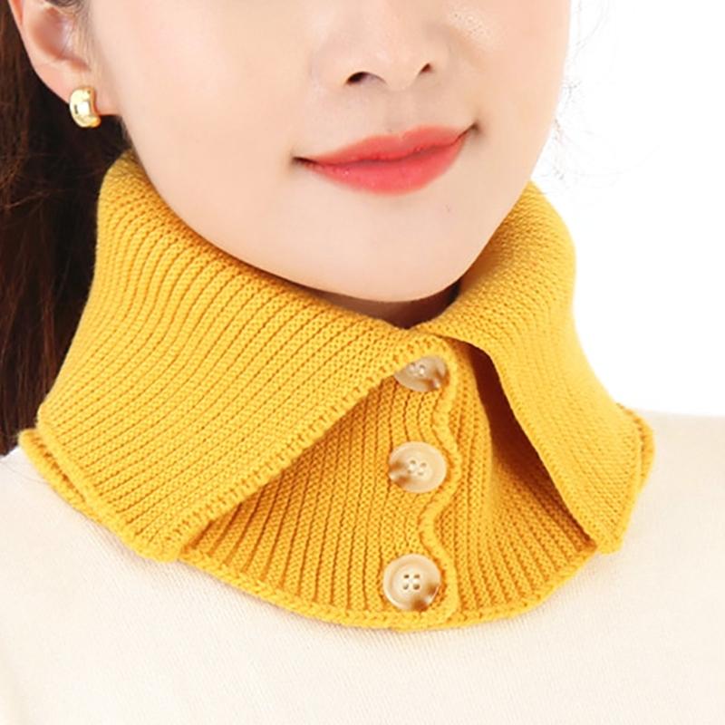 Knit Collar Scarf Winter Warm Scarf For Women Neck Wrap Knitted Elastic False Collar Scarf Warm Winter Cycling