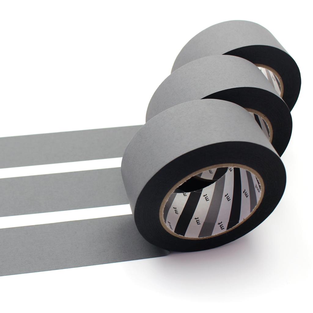 Mt foto set wide x 65m Nastro da Studio Permanente Nastro di Mascheratura Solido Fotocamera Kamoi Kakoshi 3 rotoli (50 mm di lunghezza) Nastro, (Grigio opaco), Stacca e Incolla (Ufficiale