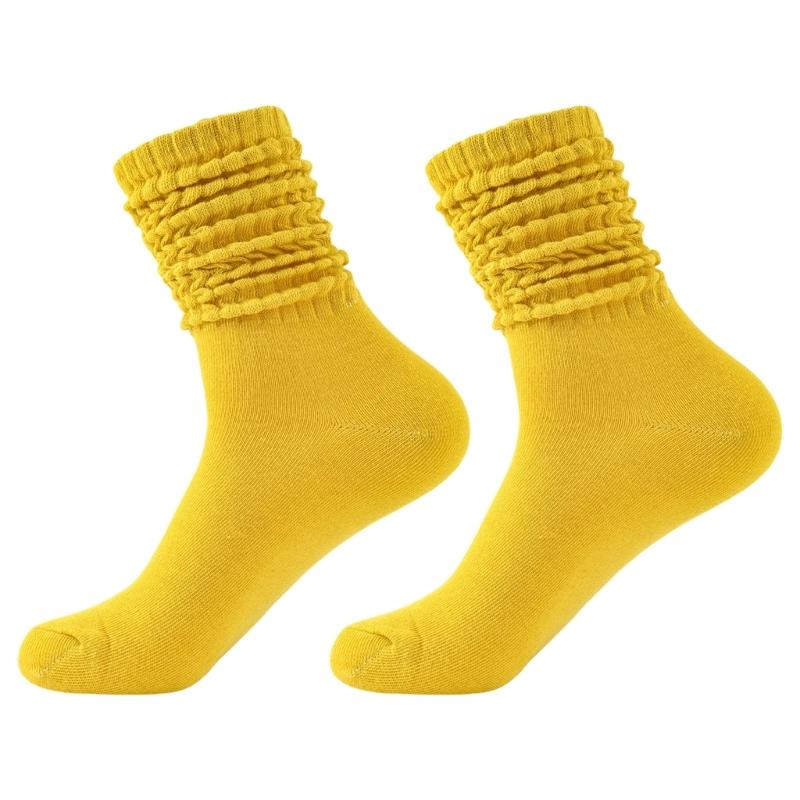 Calf Socks Slouch Socks Scrunch Stacked Socks Ribbed Knit Scrunchie Boot Socks for Women Girls